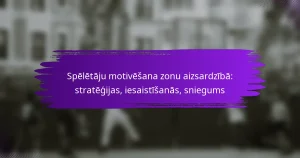 Spēlētāju motivēšana zonu aizsardzībā: stratēģijas, iesaistīšanās, sniegums