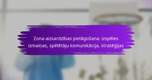 Zona aizsardzības pielāgošana: izspēles izmaiņas, spēlētāju komunikācija, stratēģijas