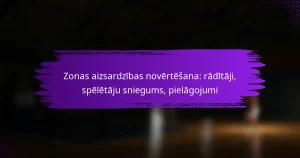 Zonas aizsardzības novērtēšana: rādītāji, spēlētāju sniegums, pielāgojumi
