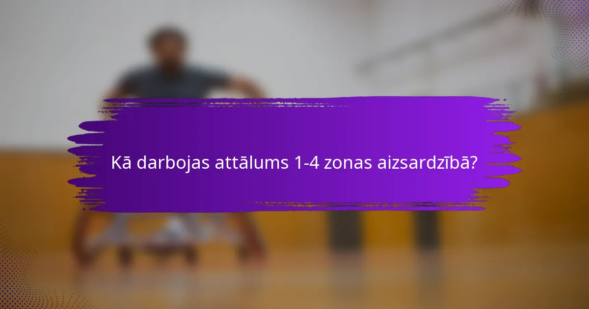 Kā darbojas attālums 1-4 zonas aizsardzībā?