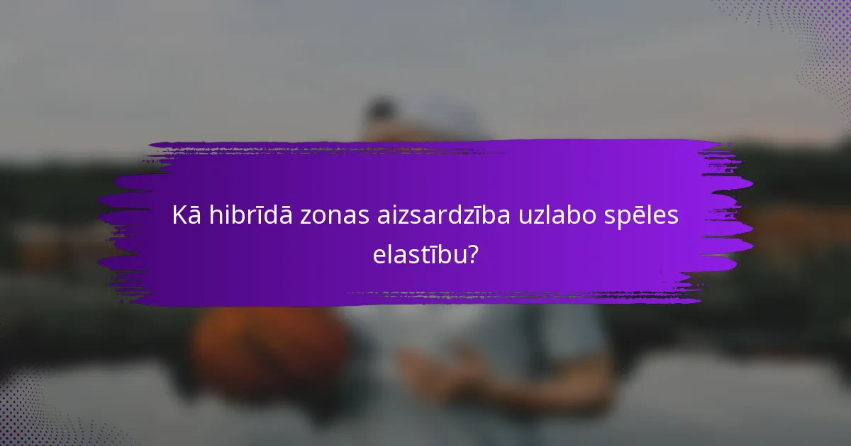 Kā hibrīdā zonas aizsardzība uzlabo spēles elastību?