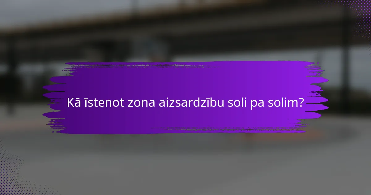 Kā īstenot zona aizsardzību soli pa solim?